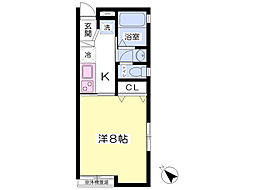 ステイブル高幡 1Kの間取図画像