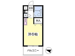 ジュネス仙川.B ワンルームの間取図画像