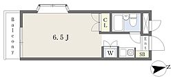 ハイツフローラ府中 ワンルームの間取図画像
