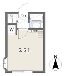 かねこグレイスハイム 1Kの間取図画像