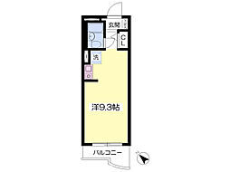 エル・サイド3 ワンルームの間取図画像
