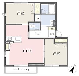 GRACEイツミ 2LDKの間取図画像