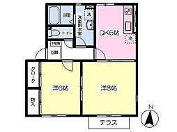 サンフォルテ 2DKの間取図画像
