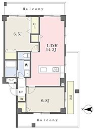 ステータスヒル甲府7番館 2LDKの間取図画像