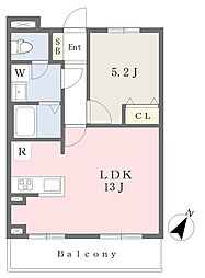 EL.SIDE10 1LDKの間取図画像