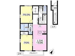 MITSUIKAIWEST 2LDKの間取図画像