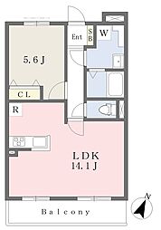 EL.SIDE11 1LDKの間取図画像