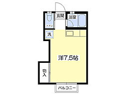 カルム小池N ワンルームの間取図画像