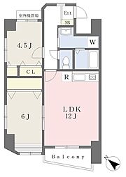 アビテ幸町 2LDKの間取図画像