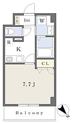 DOビル豊砂 1Kの間取図画像