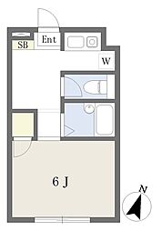 ニューストリートハウス ワンルームの間取図画像