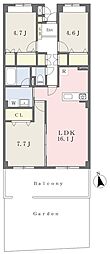 Tプレイス弁天 3LDKの間取図画像