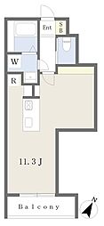 Maison Aomi ワンルームの間取図画像