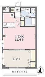 リトルズちば椿森 1LDKの間取図画像