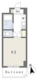 ハイツK10 ワンルームの間取図画像