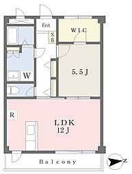 プライム 1LDKの間取図画像