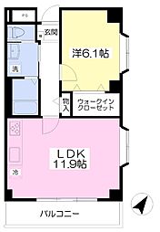 弁天ノーベルパーク20 1LDKの間取図画像