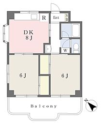 グリーンヒルズ21 2DKの間取図画像