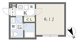 Foster津田沼 1Kの間取図画像