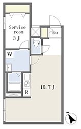 CasaSEVEN ワンルームの間取図画像
