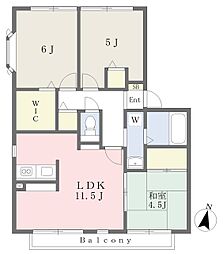アークヒルズE棟 3LDKの間取図画像