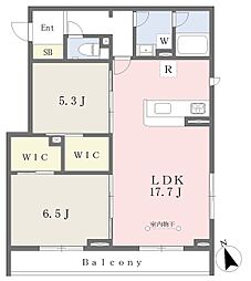 ブルーム悠和 2LDKの間取図画像