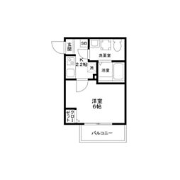 松戸市松戸アパート 1Kの間取図画像