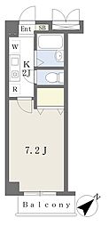 ハイツローレル 1Kの間取図画像