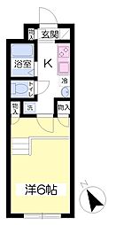 D・B・M西船橋 1Kの間取図画像