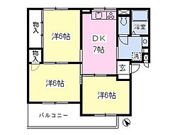 アネックス925 3DKの間取図画像
