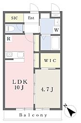 船橋市印内2丁目アパート 1LDKの間取図画像
