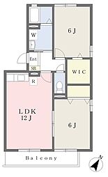 キャロルステージA 2LDKの間取図画像