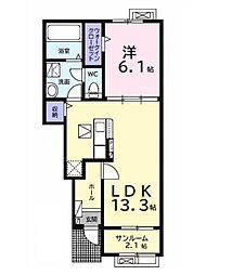 間取図画像 1LDK