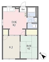 グランハイツ 2DKの間取図画像