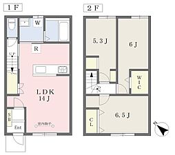 市原市東国分寺台5丁目アパート 3LDKの間取図画像