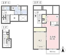 木更津市貝渕2丁目アパート 1LDKの間取図画像