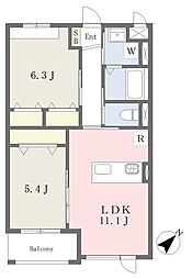 アーバンシャトー市原 2LDKの間取図画像