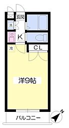 アイビス東金 1Kの間取図画像
