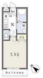 シャインフロント五井駅前 1Kの間取図画像