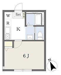 ルピナス西馬橋 1Kの間取図画像