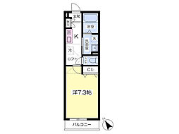 アークパル3 1Kの間取図画像