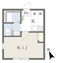 ルピナス西馬橋 1Kの間取図画像