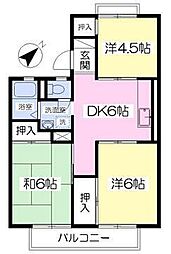 ユーハイツ 3DKの間取図画像