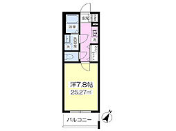 グリーンヒルマンション 1Kの間取図画像