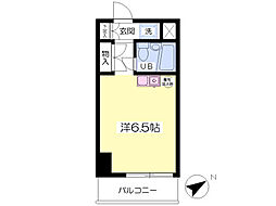柏スカイハウス ワンルームの間取図画像
