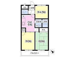 椎名ビル 3DKの間取図画像
