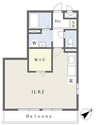 ロイヤルコート2 ワンルームの間取図画像