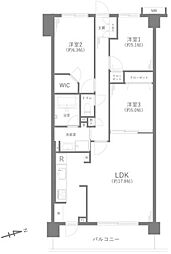 藤和シティホームズ柏 3LDKの間取図画像