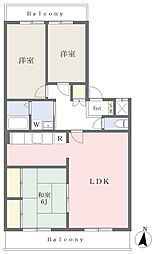 ルアーナ勝田台 3LDKの間取図画像