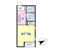 アークハイツ 1Kの間取図画像